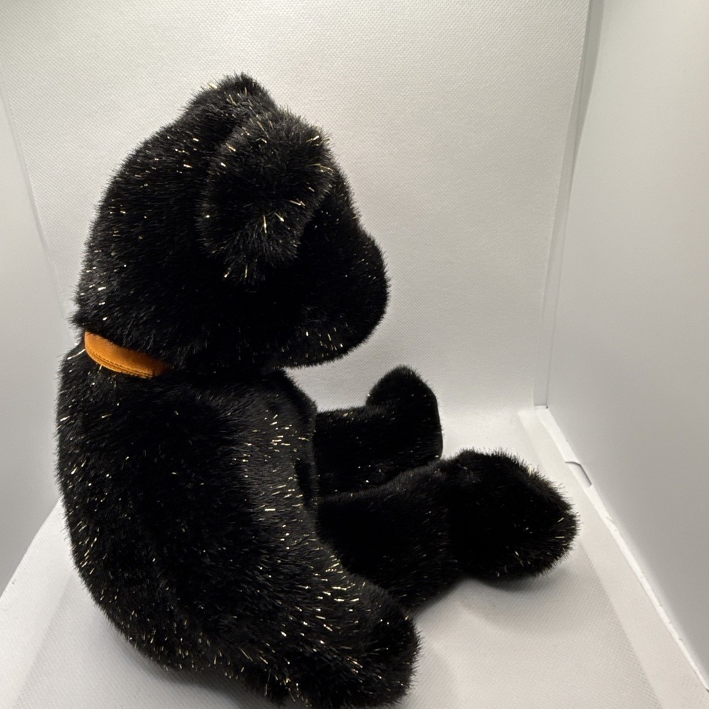 TY Beanie Buddy Haunt 14" Black & Gold Halloween Bear Retired Creased Tag 2002 - Picture 9 of 13
